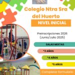 Preinscripción 2026 – Nivel Inicial: Salas Mixtas 3, 4 y 5 años